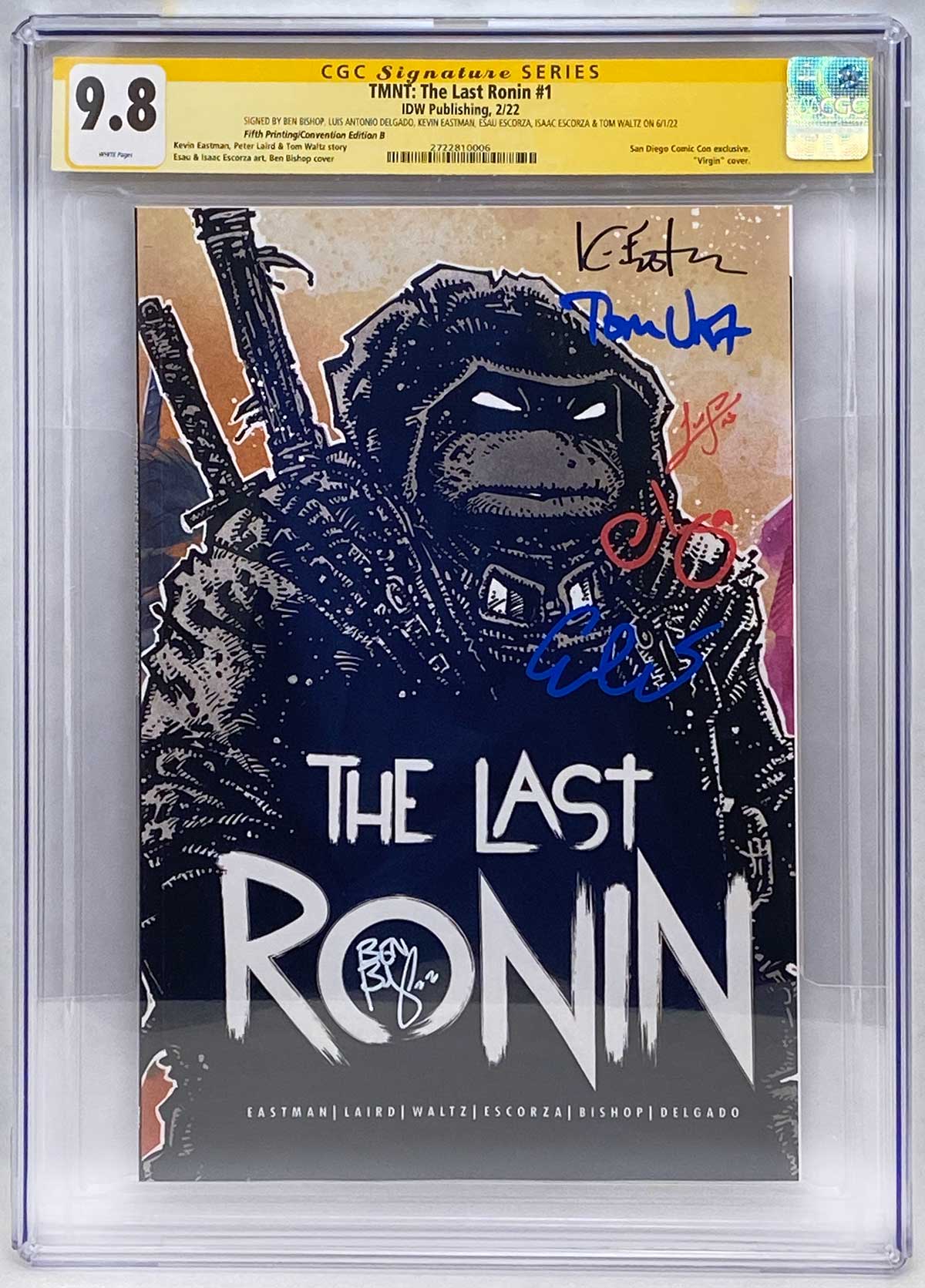 TMNT: THE LAST RONIN #1, Kevin Eastman Cover Art – CGC Signature Series 9.8