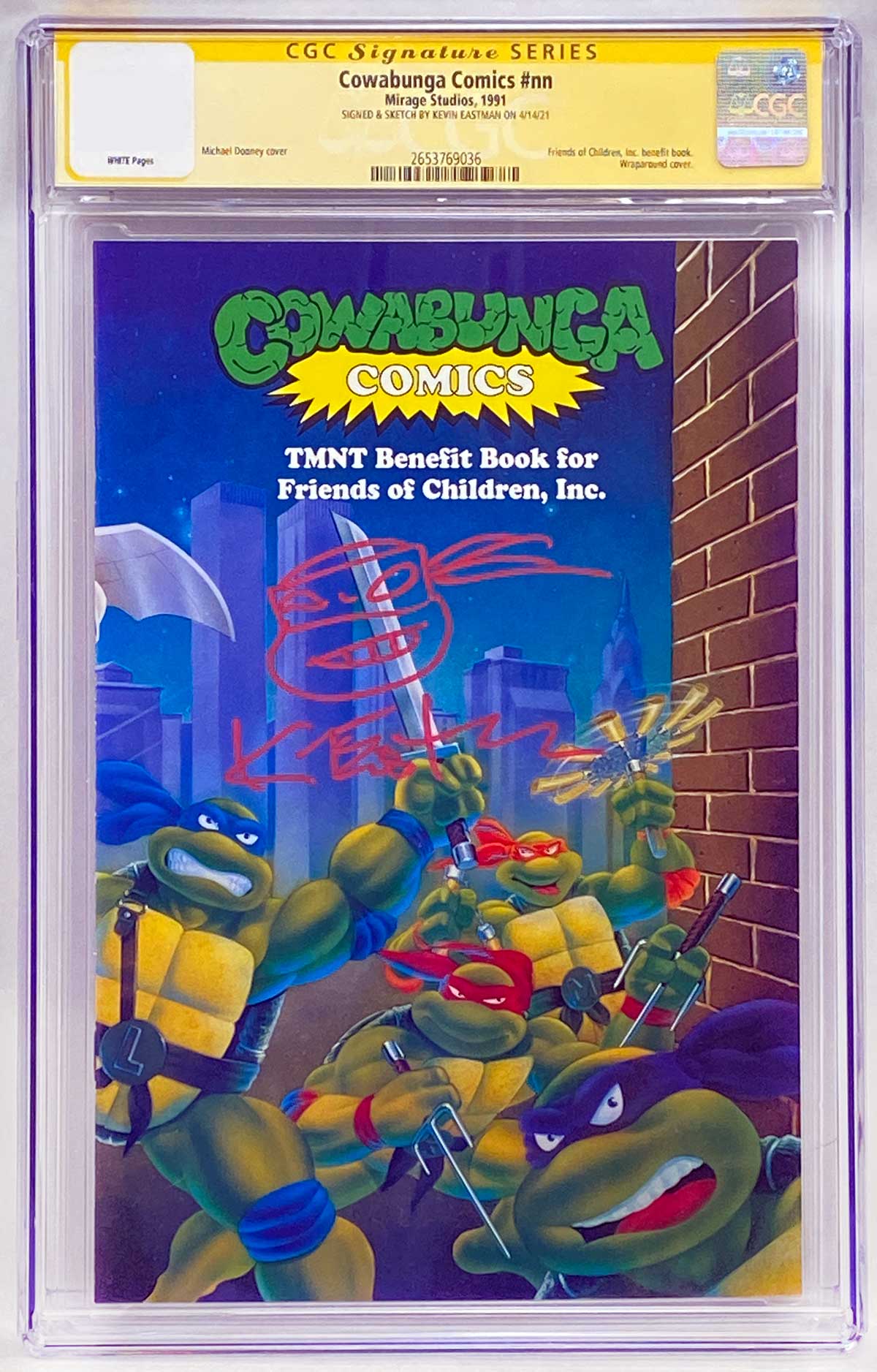 1991 Cowabunga Comics, Headsketch Signature – Mirage Publishing, CGC Signature Series