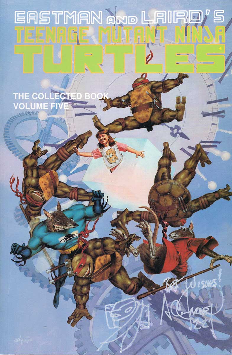 *** TMNT: The Collected Book 5 – SIGNED and Sketched by A.C. Farley