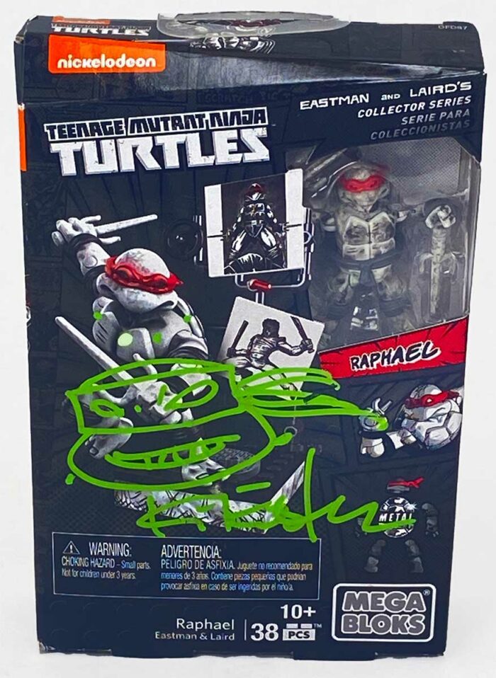 Slightly Damaged MEGA BLOKS 2015 Raphael Collector Series – Signed with head sketch remarque