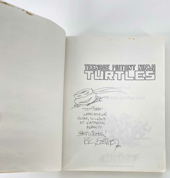 Teenage Mutant Ninja Turtles Vol. One TPB Signed and Sketched by Kevin Eastman 1989