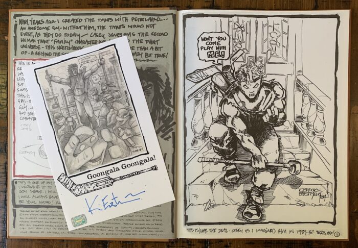 TMNT The Kevin Eastman Notebook Series: 2016 IDW Convention Exclusive with SIGNED tip-in-plate