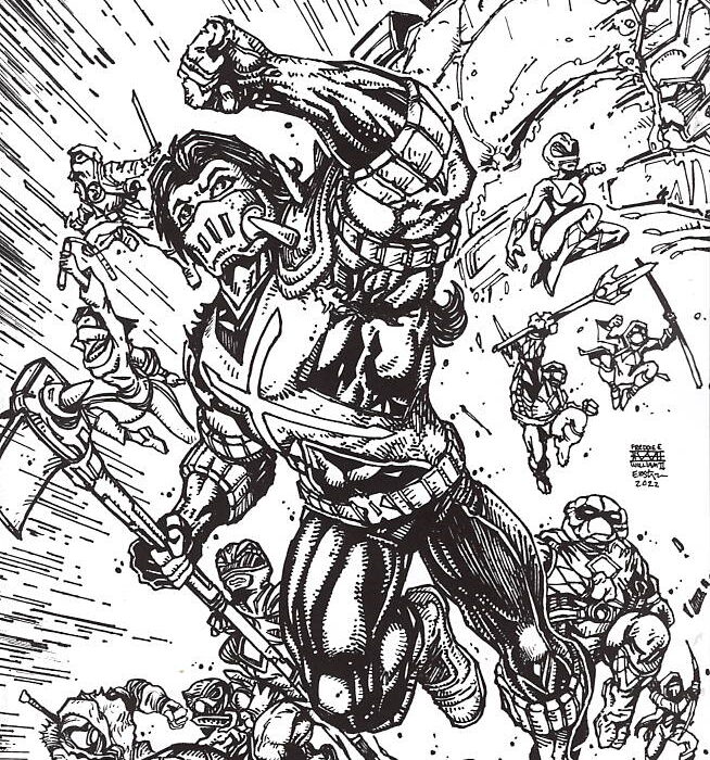 MMPR/TMNT II, Issue 4 – Eastman Variant – Signed 1:25 Variant