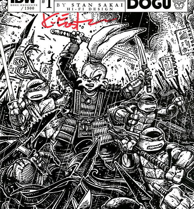 TMNT/Usagi Yojimbo: WhereWhen #01 – Eastman Cover DOGU ../1500 Variant SIGNED