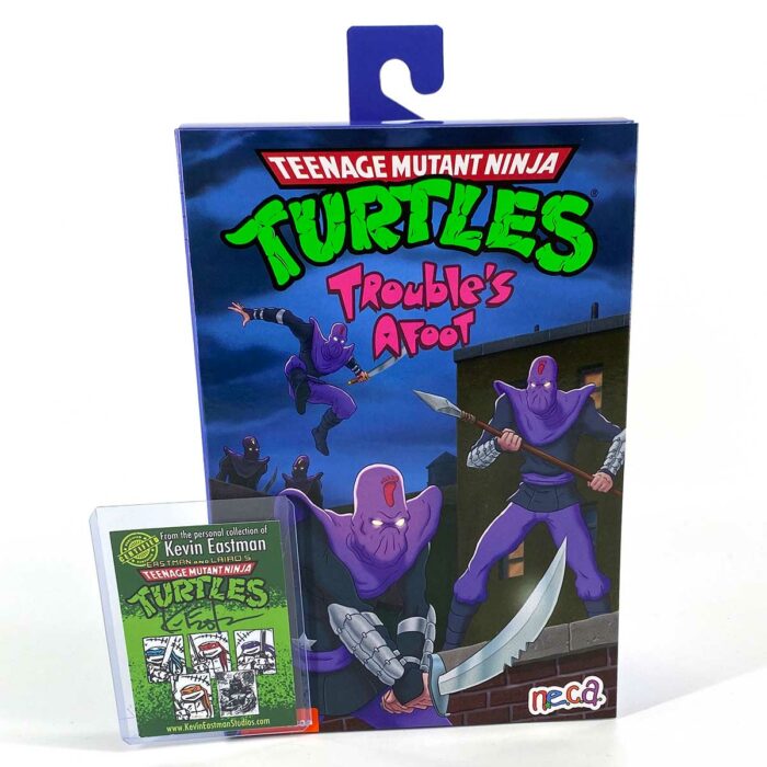 NECA TMNT Cartoon Foot Soldier with Signed COA and Hologram Label