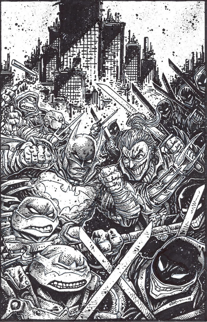 2019 Batman/TMNT III issue 4 EASTMAN VARIANT COVER