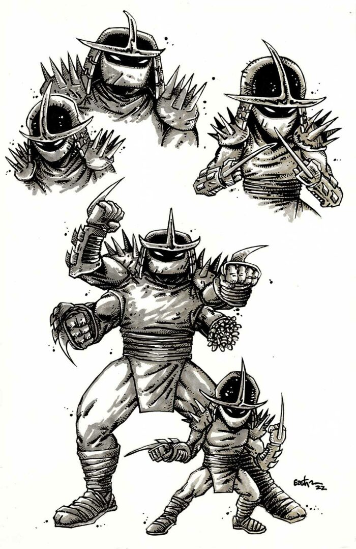 NECA/Mirage Comics Shredder Clones & Mini Shredder 1 – Original Art Character Designs