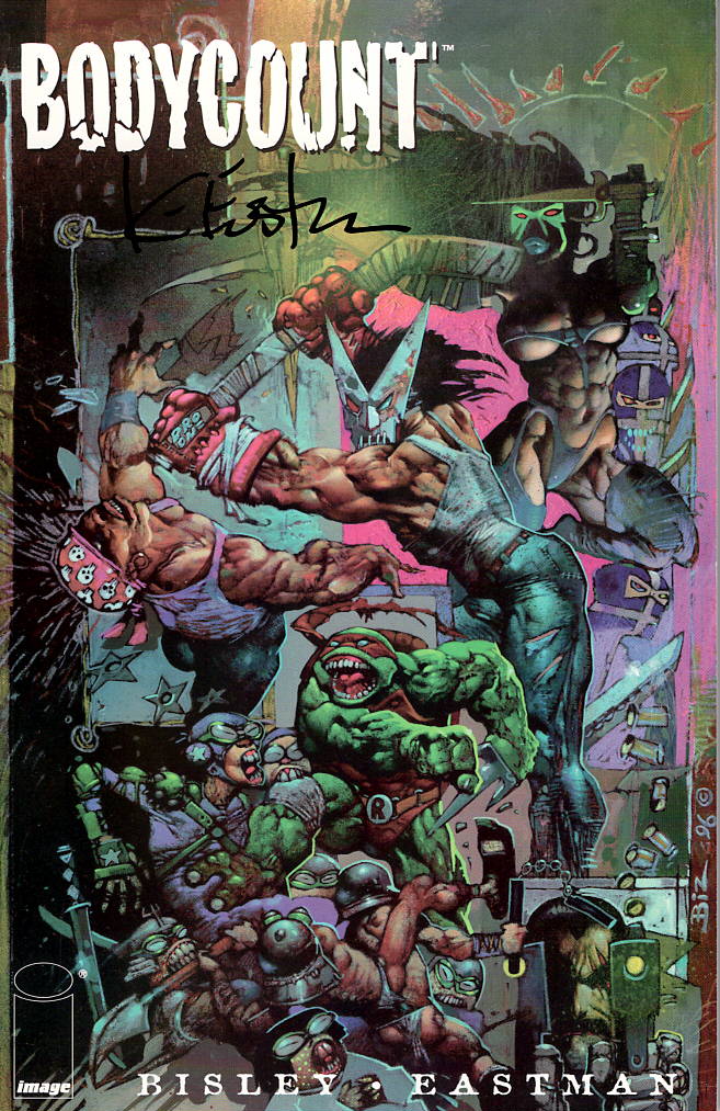 KEVIN EASTMAN Signed BODYCOUNT SOFTCOVER TPB SIMON BISLEY