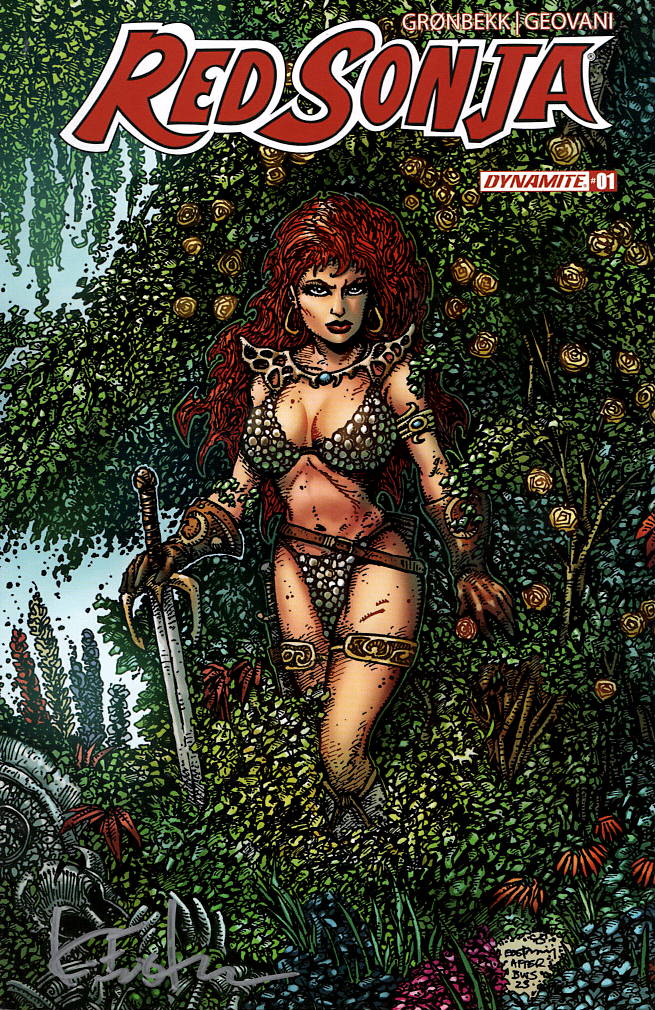 RED SONJA Eastman Variant cover – Signed in silver ink