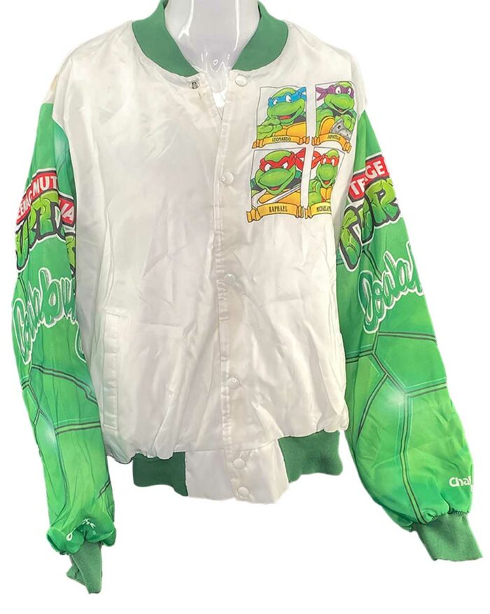 Vintage 1990s Size LARGE Chalkline Teenage Mutant Ninja Turtles Satin Jacket