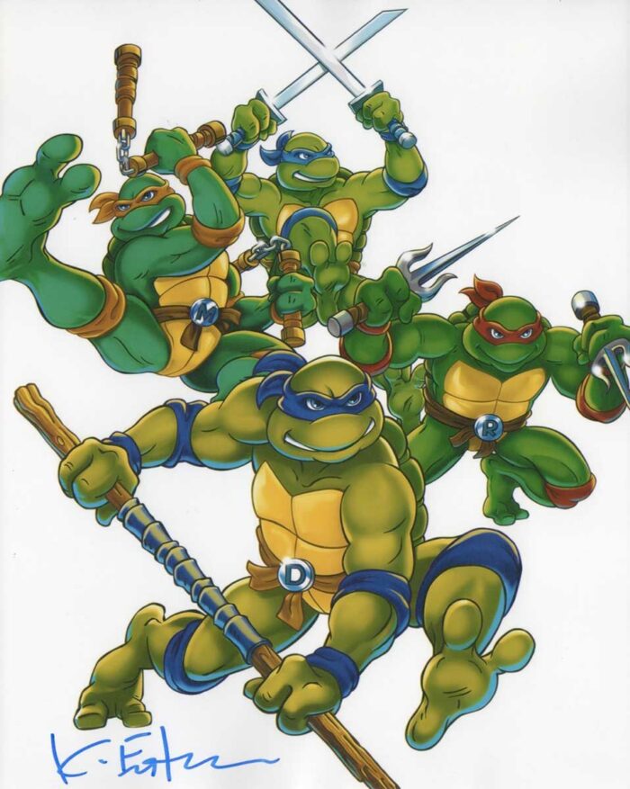 Kevin Eastman TMNT At the Ready signed 8×10 photo mini print