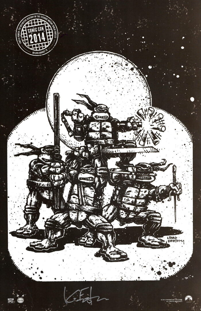 2014 Turtle Power DVD Release Poster Signed by Kevin Eastman