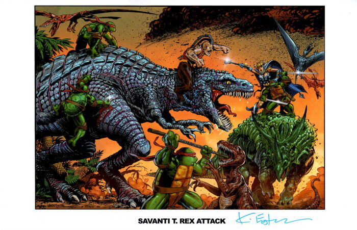Savanti T.REX Attack – Signed Print