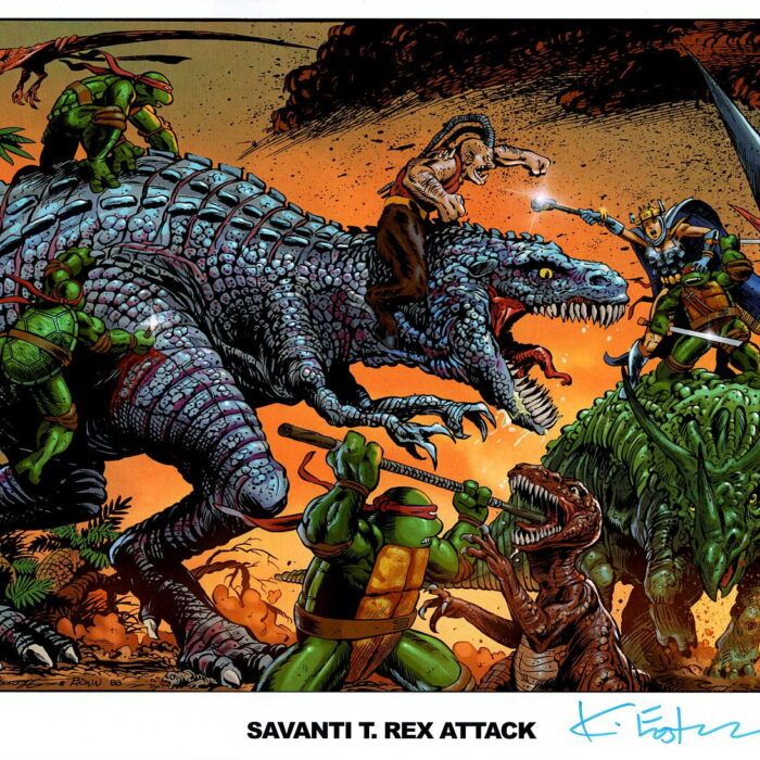 Savanti T.REX Attack – Signed Print