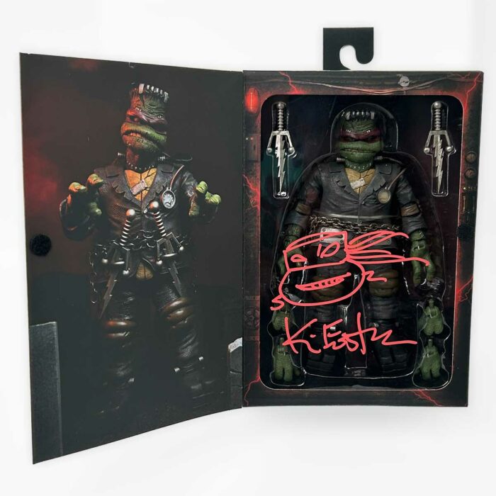 NECA – Universal Monsters x TMNT – Ultimate Raphael as Frankensteins Monster with Headsketch Remarque