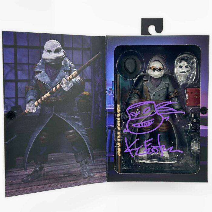 NECA – Universal Monsters x TMNT – Ultimate Donatello as The Invisible Man with Headsketch Remarque