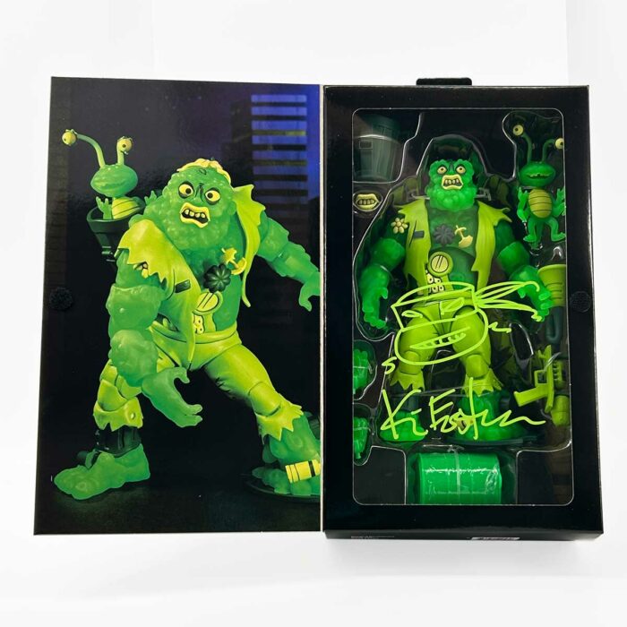 NECA TMNT Muckman and Eyeball Glow In The Dark with Turtle Headsketch Remarque – Toxicity Now!!!