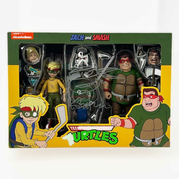 NECA TMNT(Cartoon) – Zach and Smash 2 pack – SIGNED with TMNT Headsketch