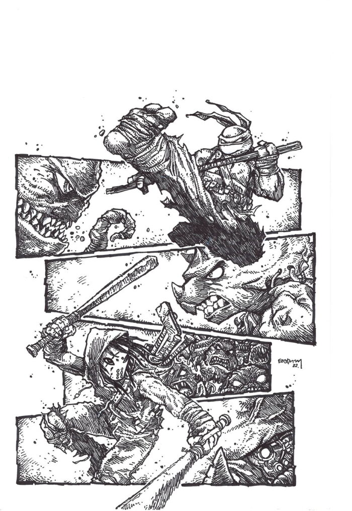 TMNT Issue 137 Original Art – Donatello and Casey