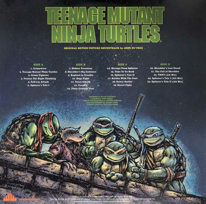 TEENAGE MUTANT NINJA TURTLES Original Motion Picture Score by John Du Prez – SIGNED LP Back In Stock!!!