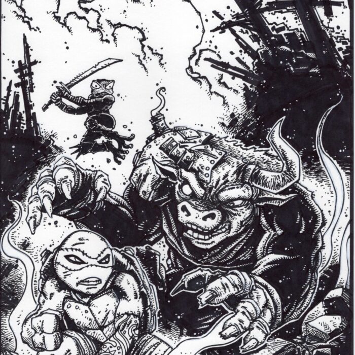 TMNT 130 ORIGINAL ART COVER