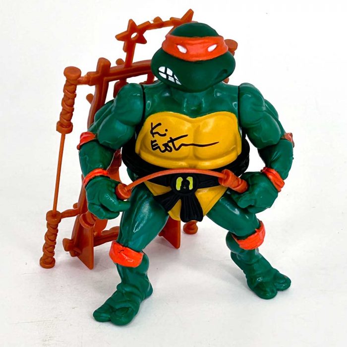 Michaelangelo – 1988 (Soft Head)  with weapons rack!