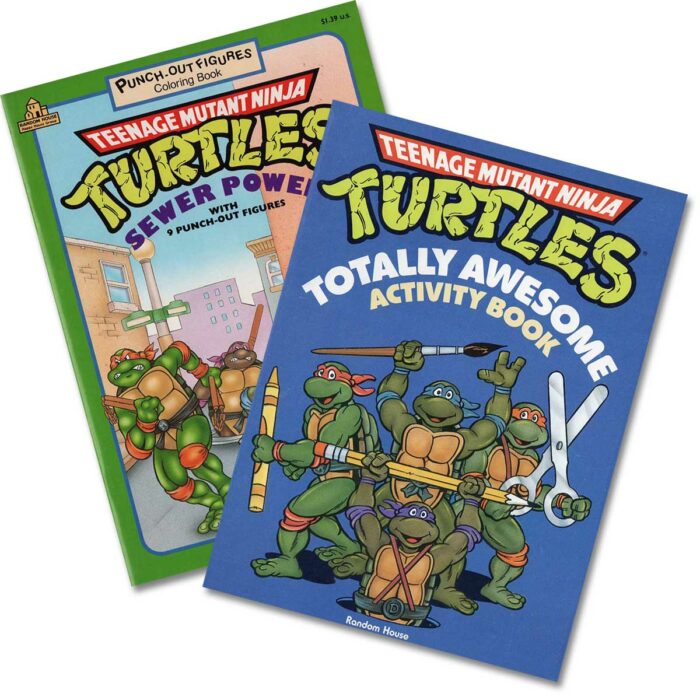 TMNT Coloring and Activity 2 Book Cowabundle – Illustrations by Mirage artists Lawson and Berger