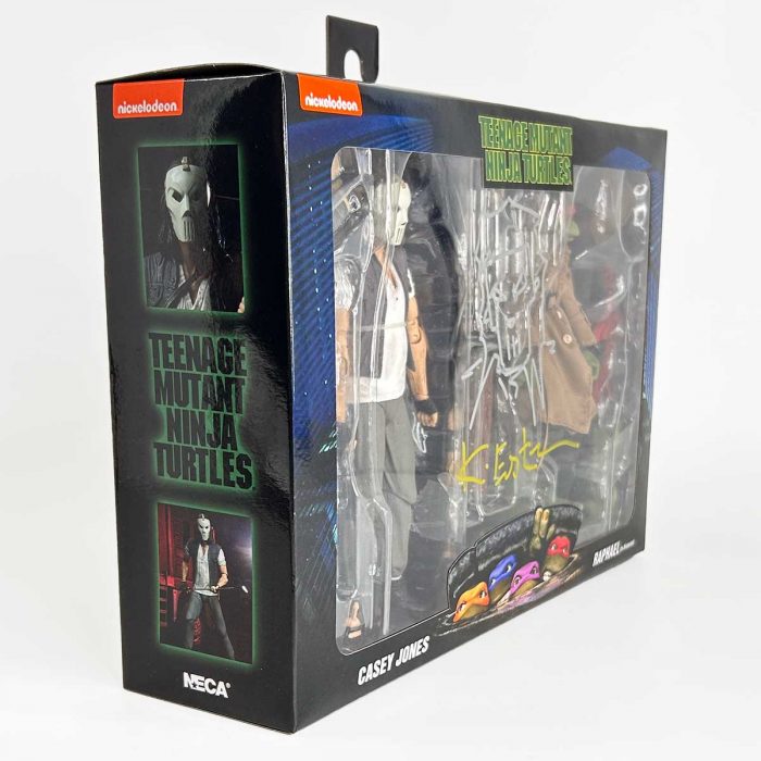 NECA TMNT Casey Jones and Raphael In Disguise 2 Pack SIGNED with Headsketch Remarque and COA