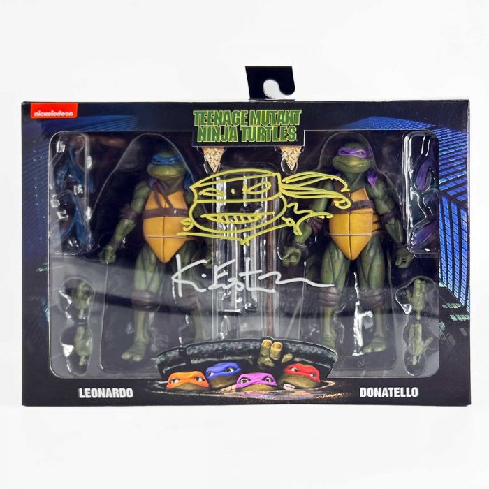 NECA TMNT 1990 Movie 7″ 2-Pack Figure Collection (Leonardo & Donatello) SIGNED and SKETCHED with COA