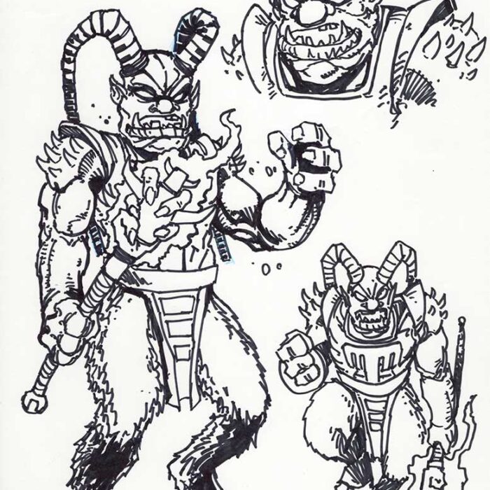 NECA Savanti Romero Original Art Character Design Roughs