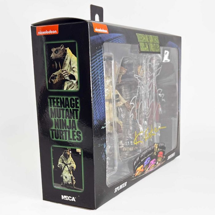 NECA TMNT : Splinter and Shredder 2 Pack SIGNED with a Shredder Headsketch Remarque and COA