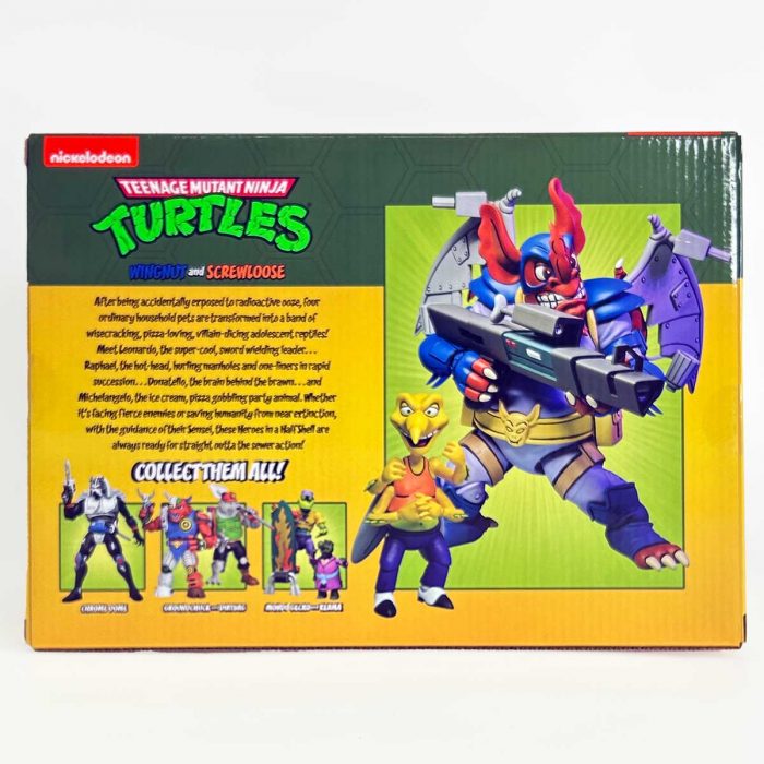 NECA TMNT(Cartoon) – Wingnut and Screwloose 7″ Action Figure – SIGNED with TMNT Headsketch and COA