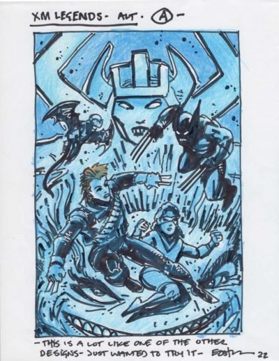 X-MEN Legends Cover Concept A Original Art MARVEL COMICS X MEN Legends Signed