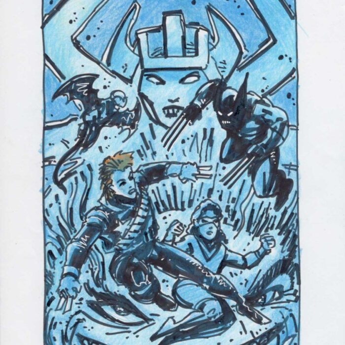 X-MEN Legends Cover Concept A Original Art MARVEL COMICS X MEN Legends Signed