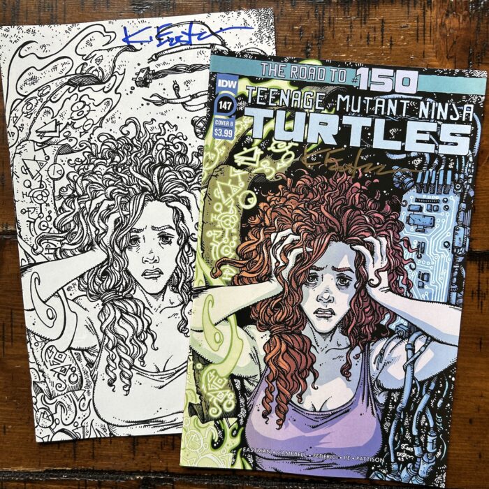 TMNT 147 Cover B Eastman 1:50 Variant Signed a Two Signed Book Deal