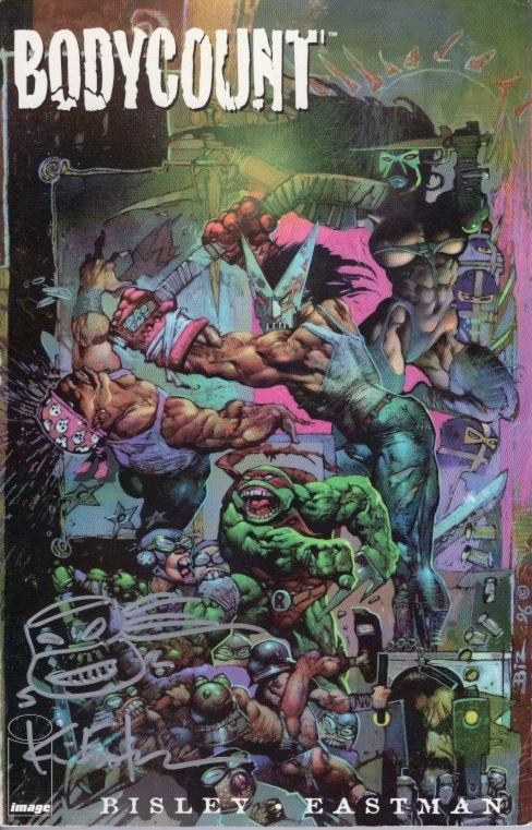 KEVIN EASTMAN Signed with Headsketch Remarque BODYCOUNT SOFTCOVER TPB