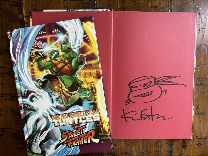 TMNT vs Street Fighter SIGNED Exclusive IDW Hardcover Back In Stock!!!
