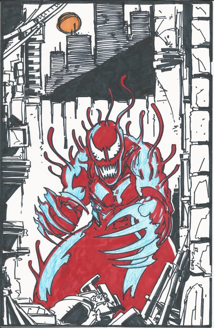 Marvel – CARNAGE  2023 Cover Art Rough – SIGNED