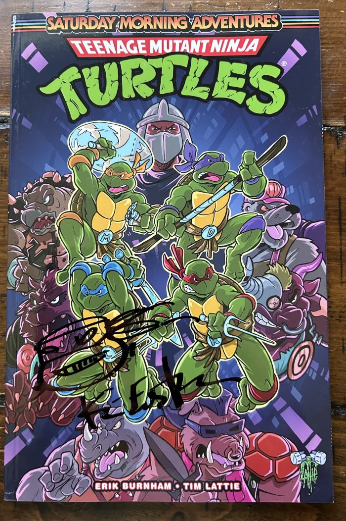 TMNT Saturday Morning Adventures Vol. 1  SIGNED with Eastman Headsketch Just $30