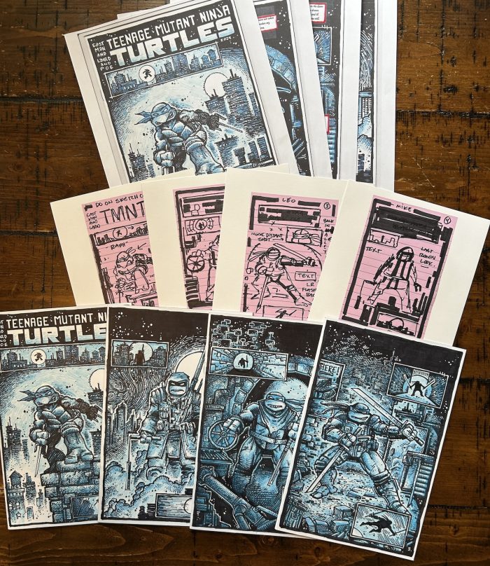 TMNT 40th Anniversary Issue Original Art Set