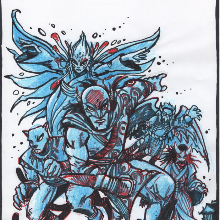 Marvel – DEMON WARS 2022 Cover Art Rough – SIGNED