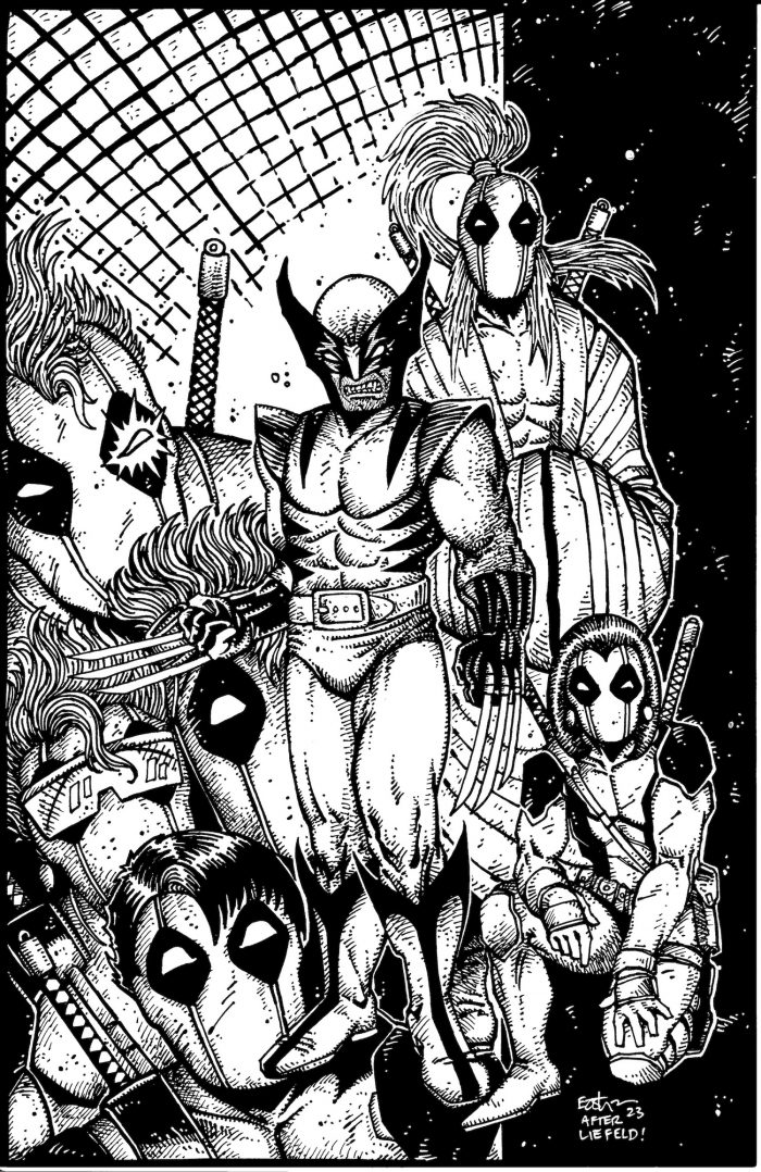 Dead X-Men 1 Wolverine and Deadpool – Eastman Cover Art