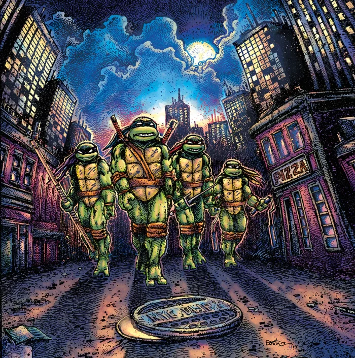 TEENAGE MUTANT NINJA TURTLES Original Motion Picture Score by John Du Prez – Art by Kevin Eastman