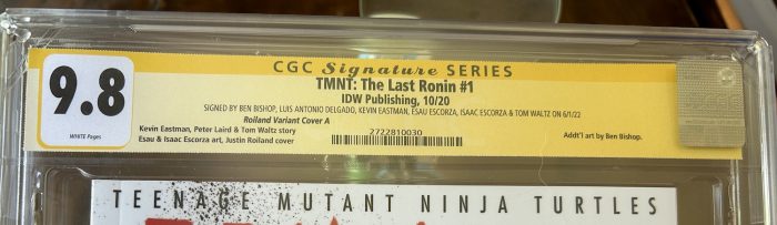 TMNT: The Last Ronin #1 Roiland Variant Cover A – CGC Graded 9.8