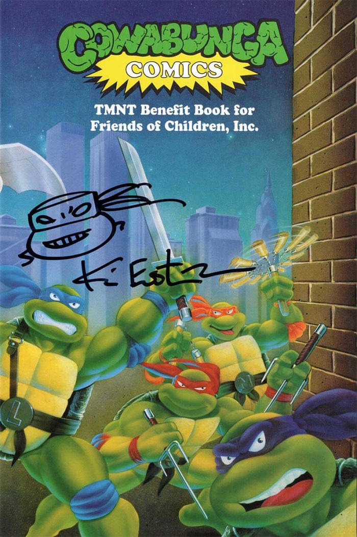 1991 COWABUNGA COMICS – Mirage Publishing SIGNED with Headsketch