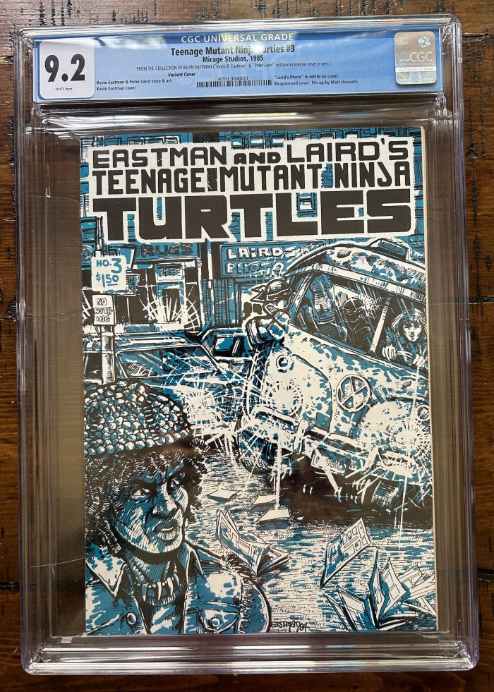 Teenage Mutant Ninja Turtles #3  First Printing CGC 9.2  NYCC Laird’s Photo Variant with Interior Eastman and Laird Signatures