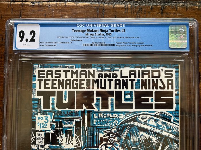 Teenage Mutant Ninja Turtles #3  First Printing CGC 9.2  NYCC Laird’s Photo Variant with Interior Eastman and Laird Signatures