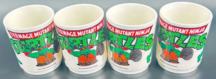 1989 Classic TMNT Mugs, Bowls, Plates and Travel Mugs Set of 11 pieces