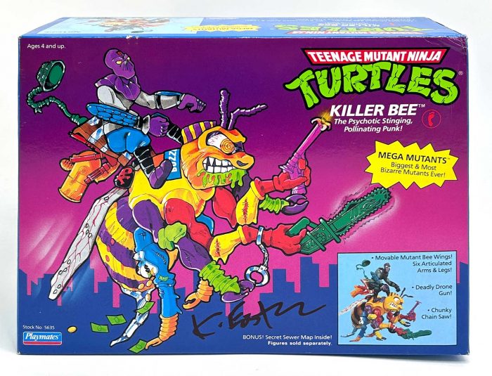 TMNT Killer Bee, Vintage 1990 Playmates in Awesome Condition – Signed by Kevin