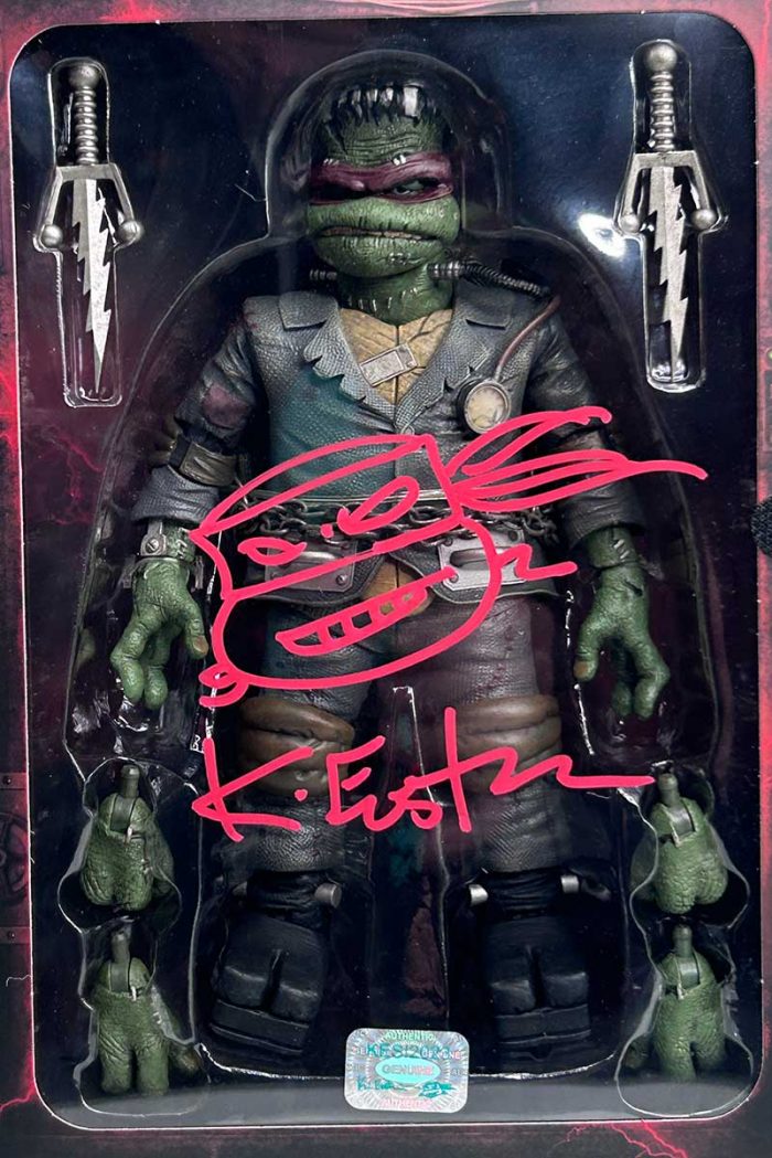 NECA – Universal Monsters x TMNT – Ultimate Raphael as Frankensteins Monster with Headsketch Remarque